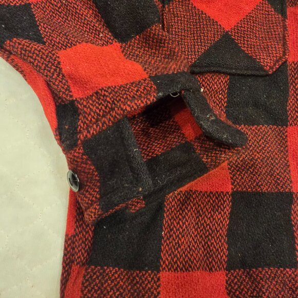 Vintage Duxbak Utica Flannel Shirt - Red Buffalo Plaid Rare New York Wool READ - Picture 9 of 16